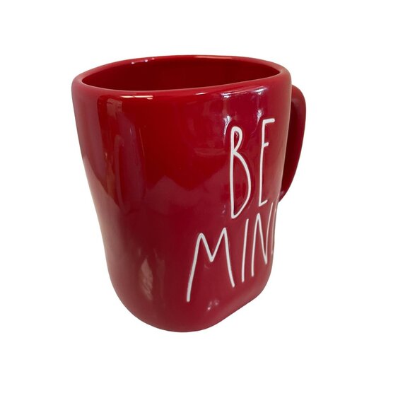 RAE Dunn Coffee Ceramic Mug Artisan Jar Red Be Mine 5.25"W x 3.25"L x 4.5"H - Picture 5 of 7